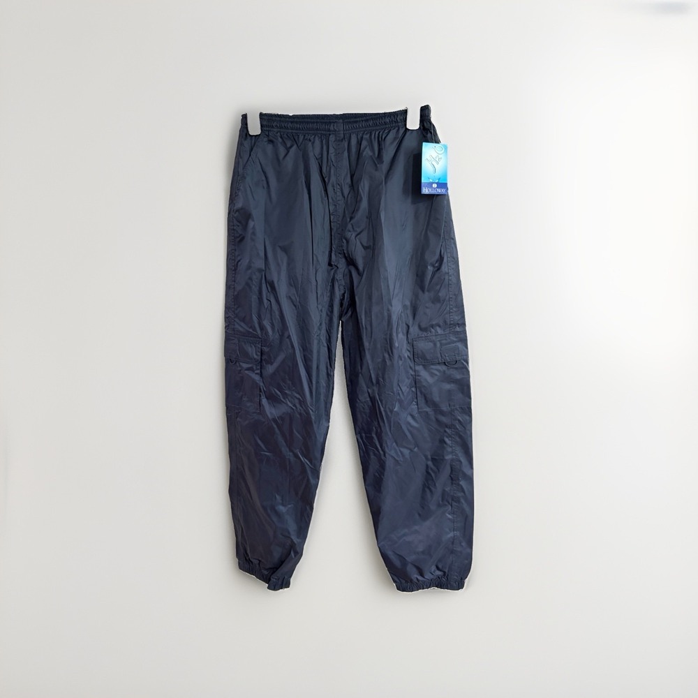 Holloway Men's Medium Navy Blue Waterproof Lined Nylon Wind Pants NWT W198
